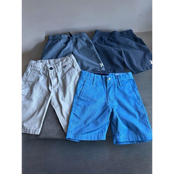 Boys Size 4 Short Lot Volcom Hurley Chino and Board Shorts Set of 4 - Picture 7 of 16